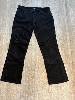 RALPH LAUREN SPORT BLACK CORDUROY BOOT LEG PANTS SIZE 12